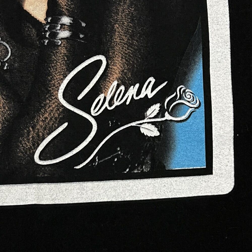 VTG Selena Quintanilla La Reina The Queen Portrait Rap Tejano T Shirt Sz Large - Picture 2 of 9